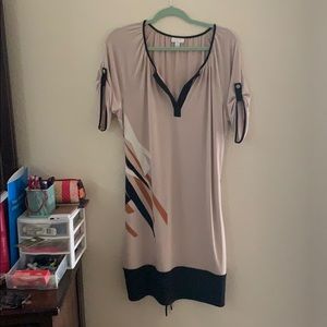 Tan shift dress